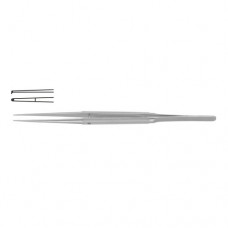 Diam-n-Dust™ Micro Dissecting Forcep Straight - 1 x 2 Teeth Stainless Steel, 15 cm - 6" Tip Size 6.0 x 0.7 mm